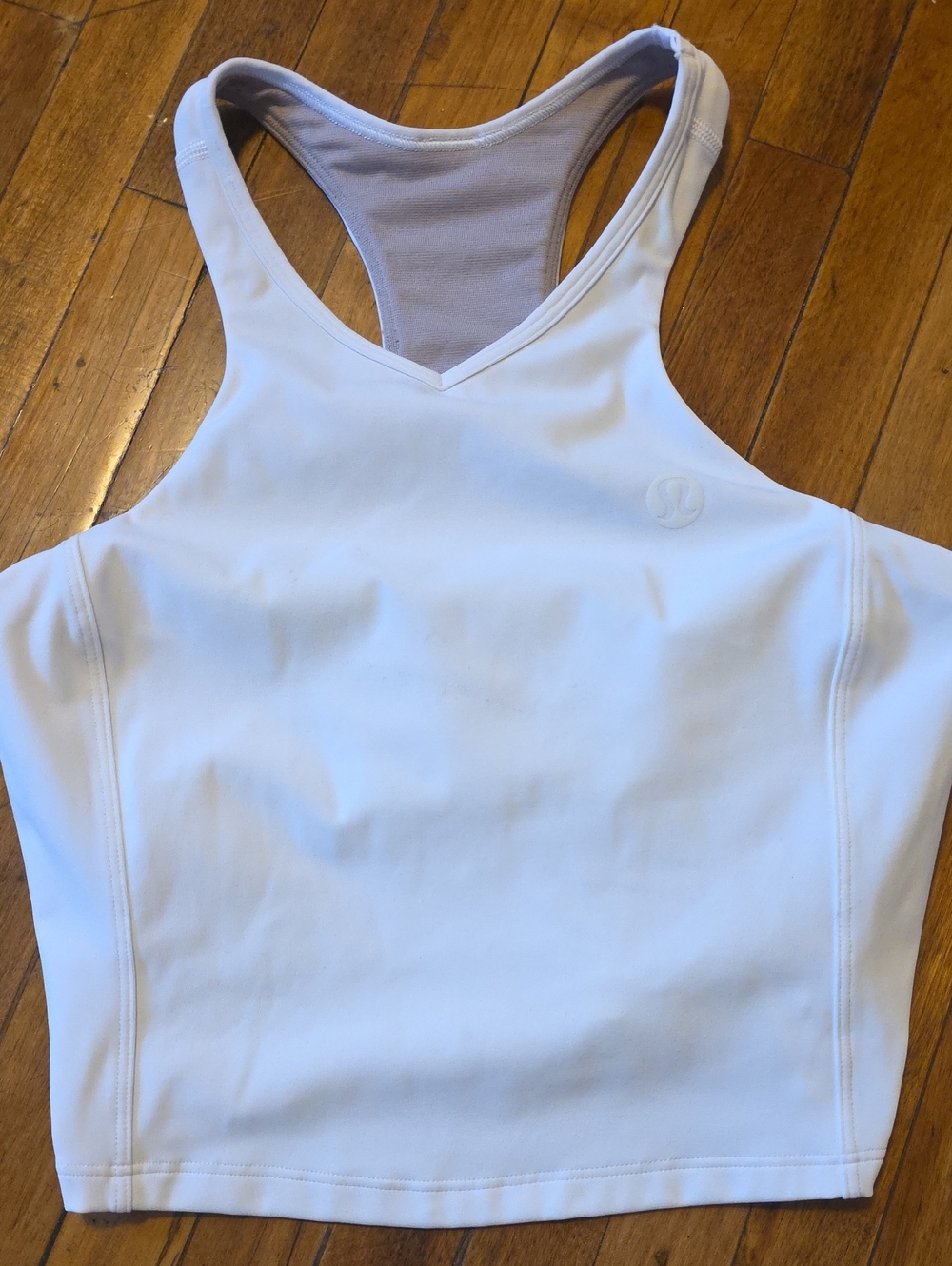 lululemon athletica White Racerback Crop Top
